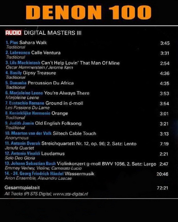 100ƬDigital <wbr>Masters <wbr>III/WAV